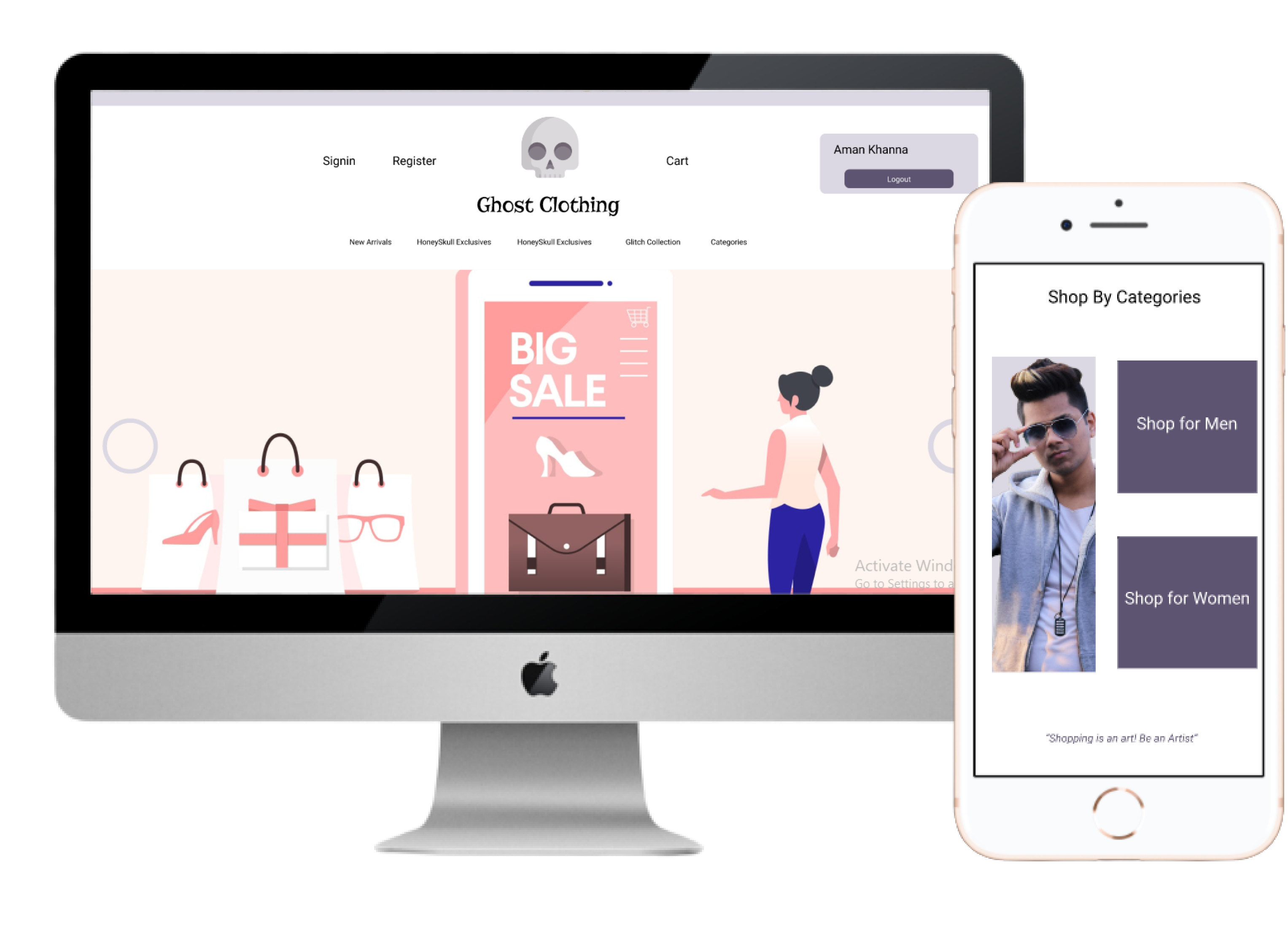 website mockup