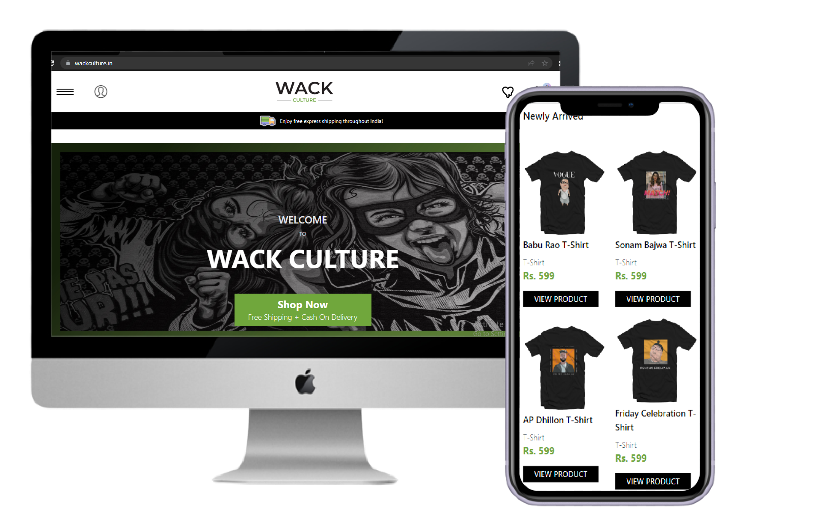 website mockup